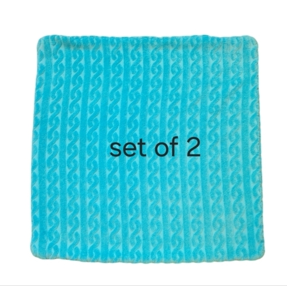 Ralph Lauren *set of 2* Textured Terry Cloth 100% Cotton Pillow Case Shams 25x25 - Picture 6 of 6